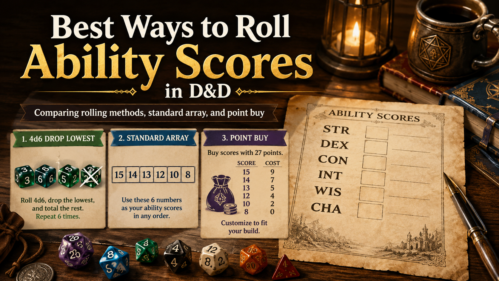 Best Ways to Roll Ability Scores in D&D