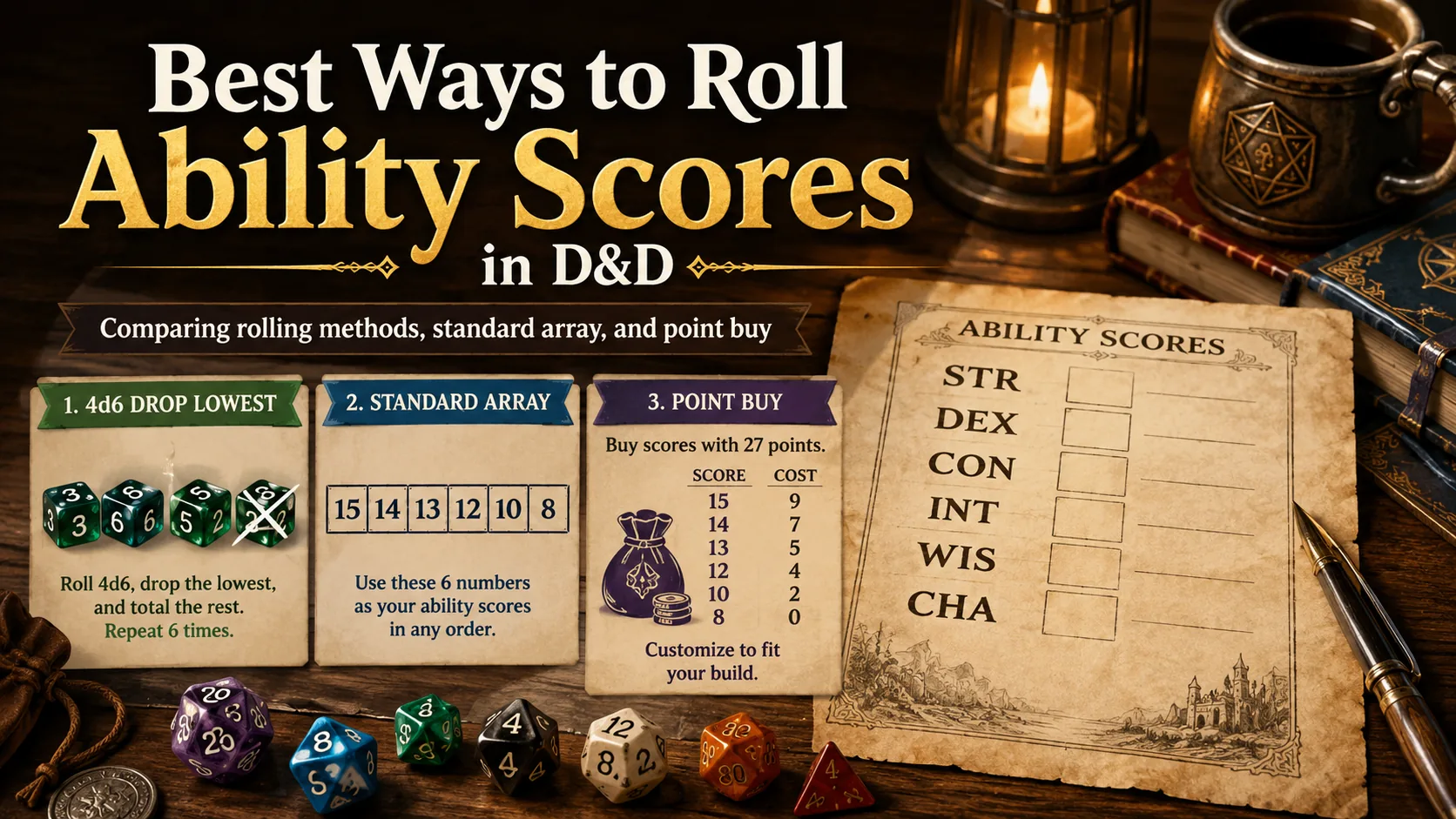 Best Ways to Roll Ability Scores in D&D